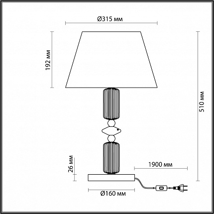 Настольная лампа ODEON LIGHT CANDY 4861/1TA CLASSIC