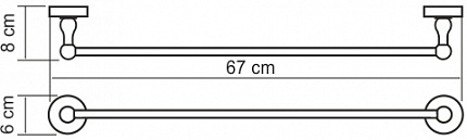 Diemel K-2230 Штанга для полотенец