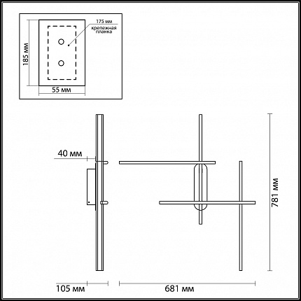 Настенный светильник ODEON LIGHT RUDY 3890/36WLP L-VISION