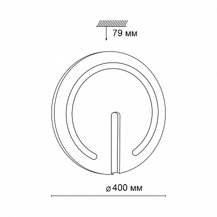 Настенно-потолочный светильник СОНЕКС BUTTON 3041/DL COLOR 48Вт Ø400