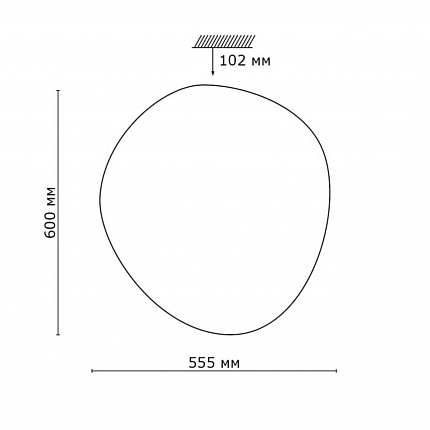 Настенно-потолочный светильник СОНЕКС STONE 2039/EL COLOR 72Вт 600х555