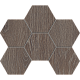 Мозаика Estima Kraft Wood KW03 Hexagon 25x28,5