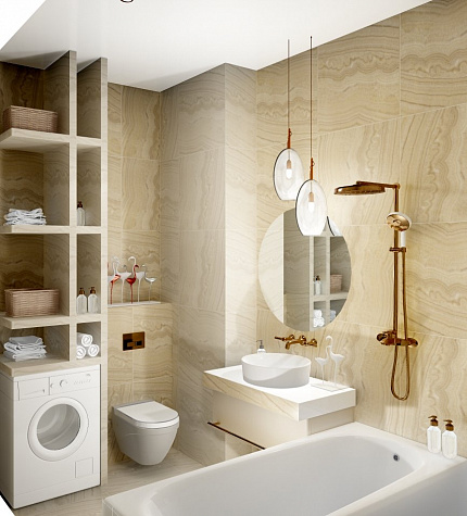 Керамогранит Creto  Onyx золотой 60х60