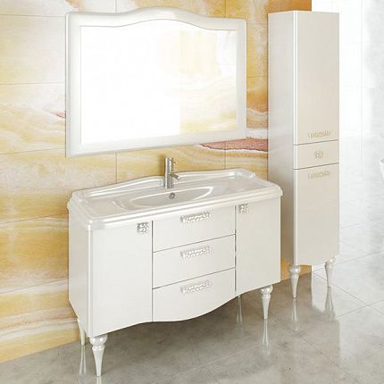 Зеркало Comforty  "Монако-120" белый глянец