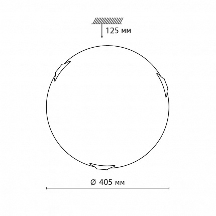 Настенно-потолочный светильник СОНЕКС LUFE 7601/DL SNOK 48Вт Ø405