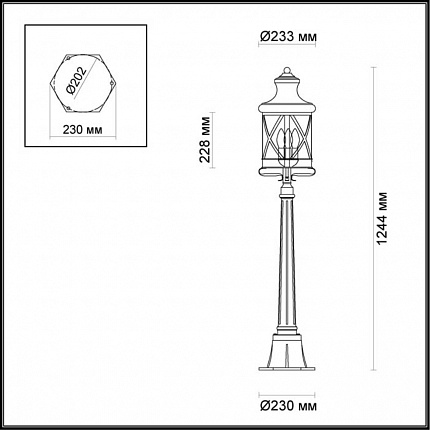 Уличный светильник 124 см ODEON LIGHT SATION 4045/3F NATURE