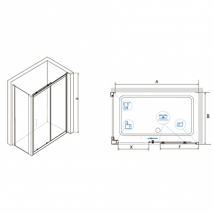 Душевой уголок RGW Classic 320948104-011 140x100x185 см