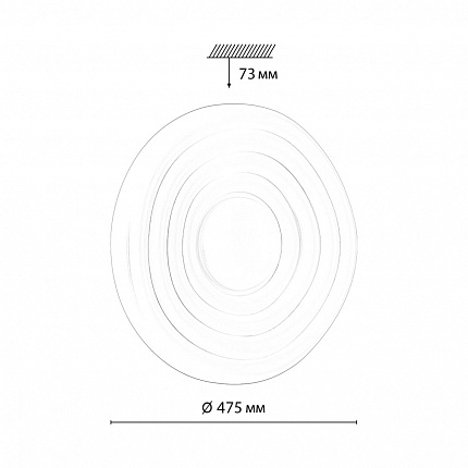 Настенно-потолочный светильник СОНЕКС FASS 7679/EL PALE 70Вт Ø475