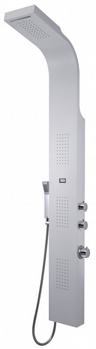Gedy G-SPA 00, многофункциональная душевая панель с термостатом, цвет белый матовый