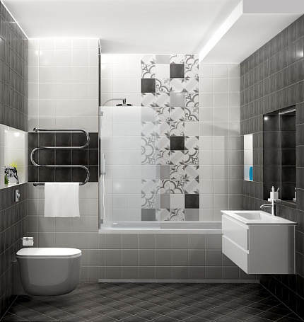 Керамогранит Creto  Marrakesh микс 1 серый 18,6х18,6