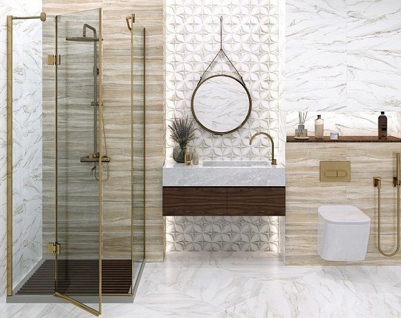 Керамогранит Alma Ceramica Laura. Фото в интерьере