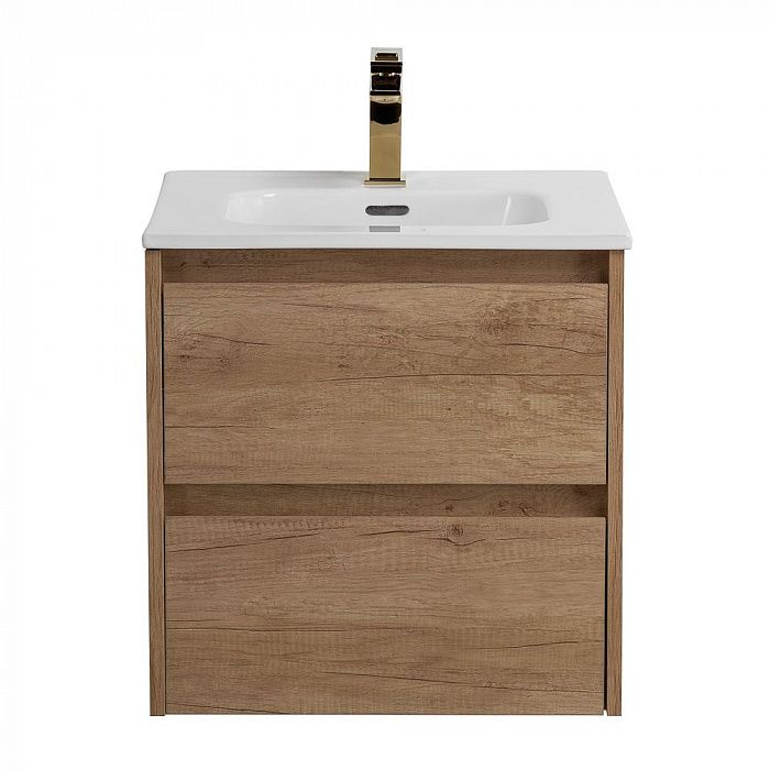 KRAFT База под раковину подвесная с двумя выкатными ящиками, Rovere Nebrasca Nature, 500x460x500, KRAFT-500-2C-SO-RNN