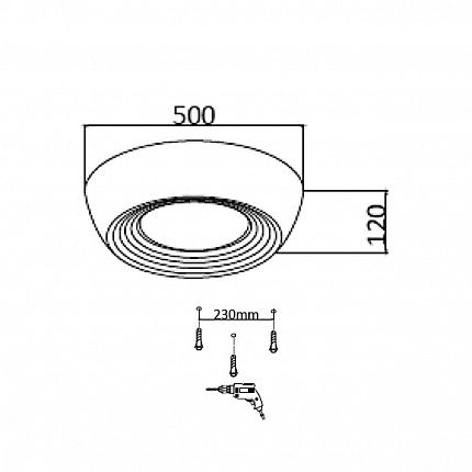 Потолочный светильник СОНЕКС CRONUS 7715/54L AVRA LED 54Вт Ø500