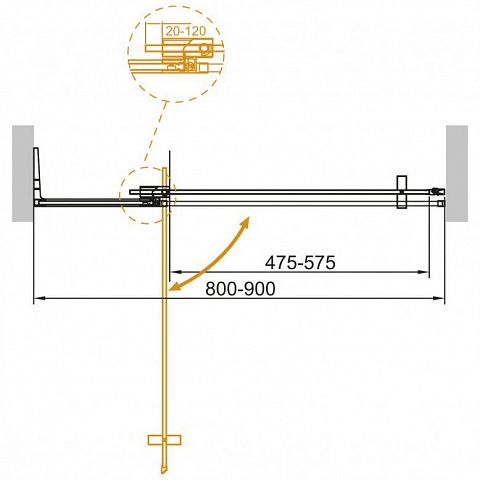 Cezares SLIDER SLIDER-B-1-100/110-C-NERO