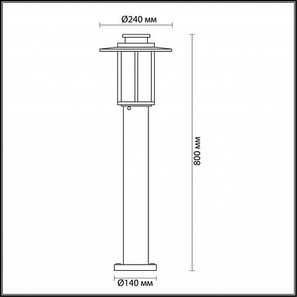 Уличный светильник 80 см ODEON LIGHT MITO 4047/1F NATURE