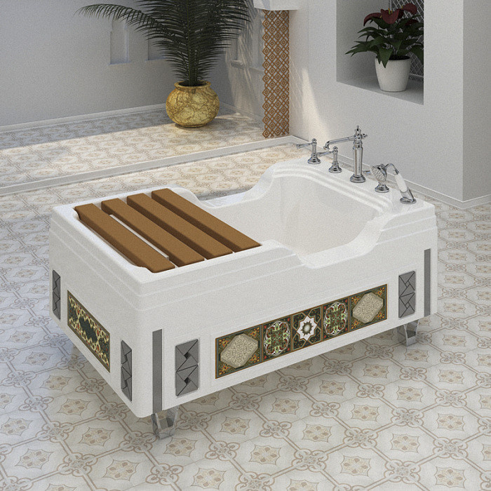 Декоративная отделка Radomir на ванну Тахарат на фронтальную панель