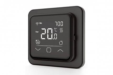 SMART HEAT BLACK - программируемый терморегулятор с сенсорным экраном для теплого пола