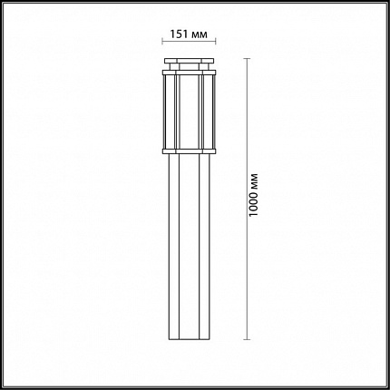 Уличный светильник 100 см ODEON LIGHT GINO 4048/1F NATURE