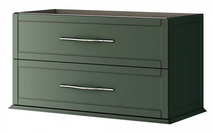 TIFFANY Тумба подвесная под раковину с двумя выдвижными ящиками 55331 Verde opaco, 100x46x55