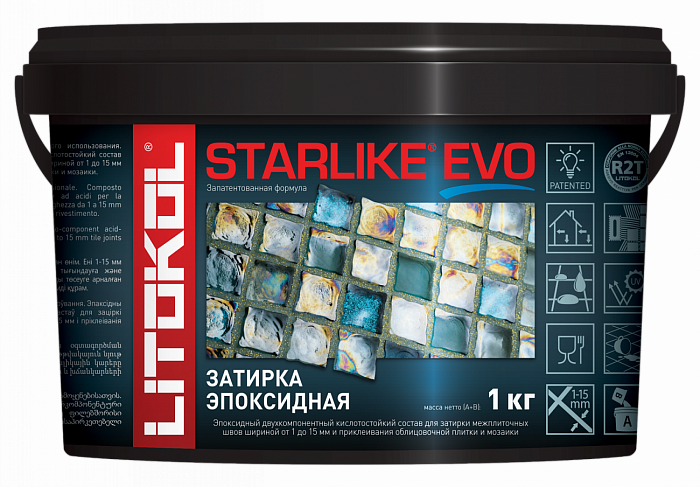 Затирка эпоксидная Litokol STARLIKE EVO S.115 GRIGIO SETA, 1 кг