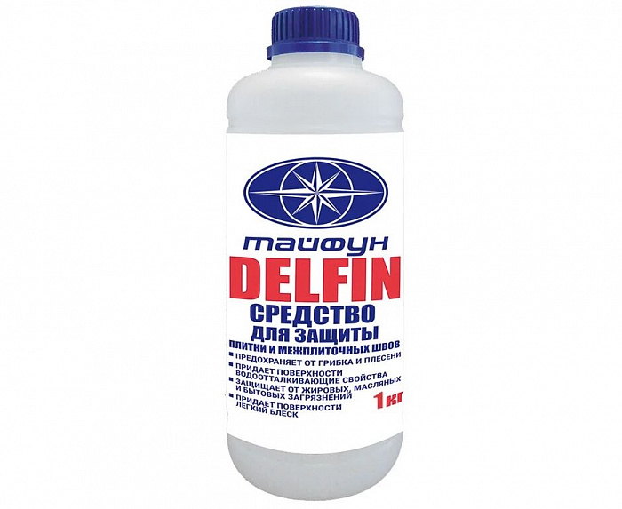 Средство для защиты плитки и межплиточных швов Тайфун Мастер Delfin, 1 кг