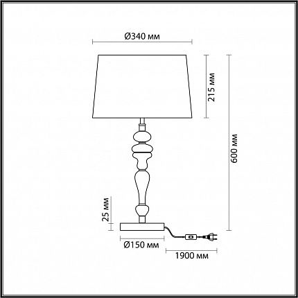 Настольная лампа ODEON LIGHT HOMI 5040/1T CLASSIC