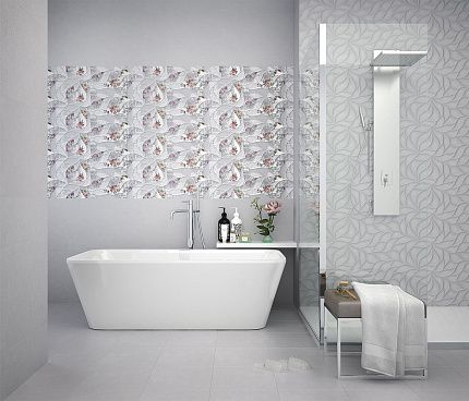 Облицовочная плитка Eletto Ceramica R MALWIYA GREY FLORIS 506961101