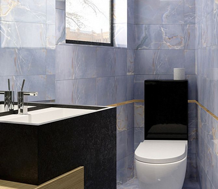 Керамогранит Creto  Onyx Blue голубой 60,7х60,7