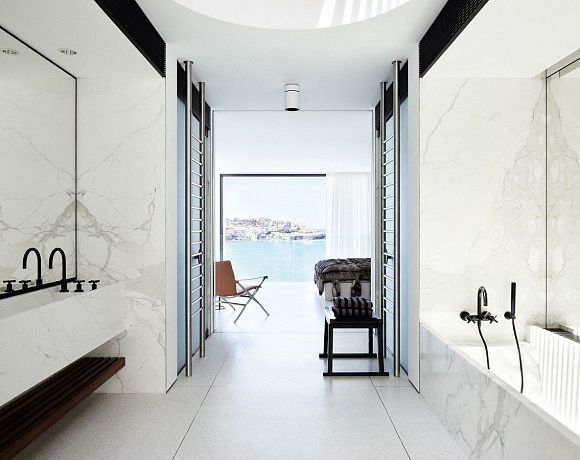 Керамогранит Laminam RUS I Naturali Marmi. Фото в интерьере