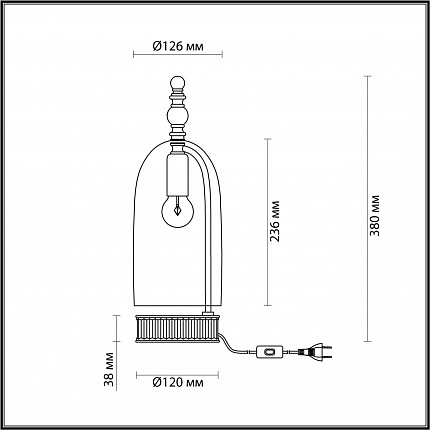 Настольная лампа ODEON LIGHT BELL 4892/1T NEO