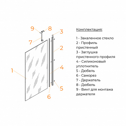 Шторка на ванну RGW Screens 351115007-11  70x150 см