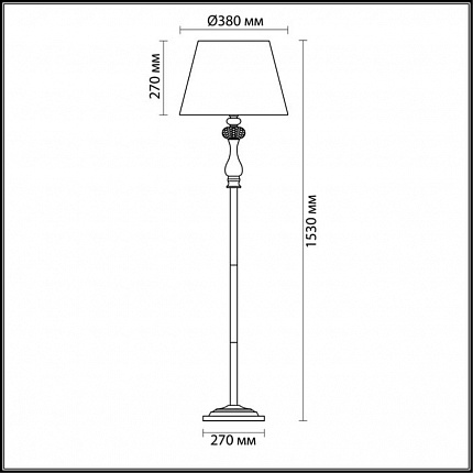 Торшер ODEON LIGHT GAELLORI 3393/1F CLASSIC