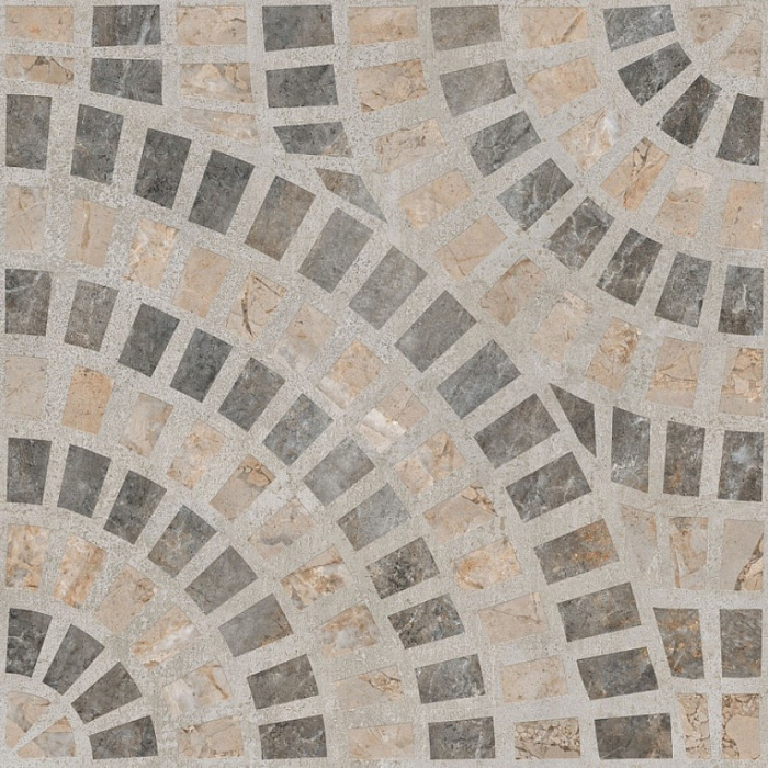 Керамогранит Vitra Marble-Beton Декор Круговой темный K949793LPR01VTE0, декоративные элементы 600x600