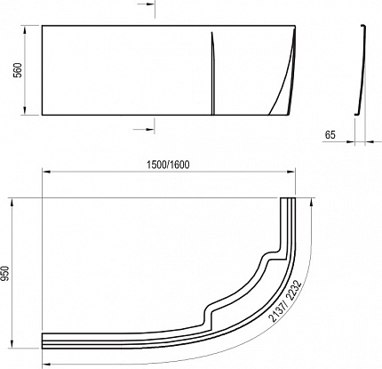 Передняя панель A для ванны Ravak ROSA 95 L 150 см белая