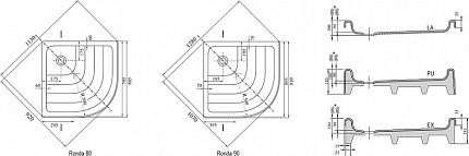 Душевой поддон Ravak RONDA-80 PU белая