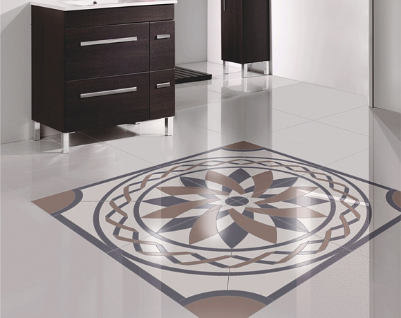Плитка Керамин Декоративные ковры. Фото в интерьере