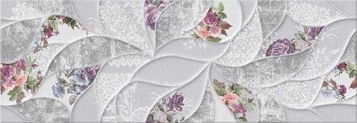 Облицовочная плитка Eletto Ceramica R MALWIYA GREY FLORIS 506961101