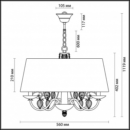 Люстра ODEON LIGHT NIAGARA 3921/4 CLASSIC