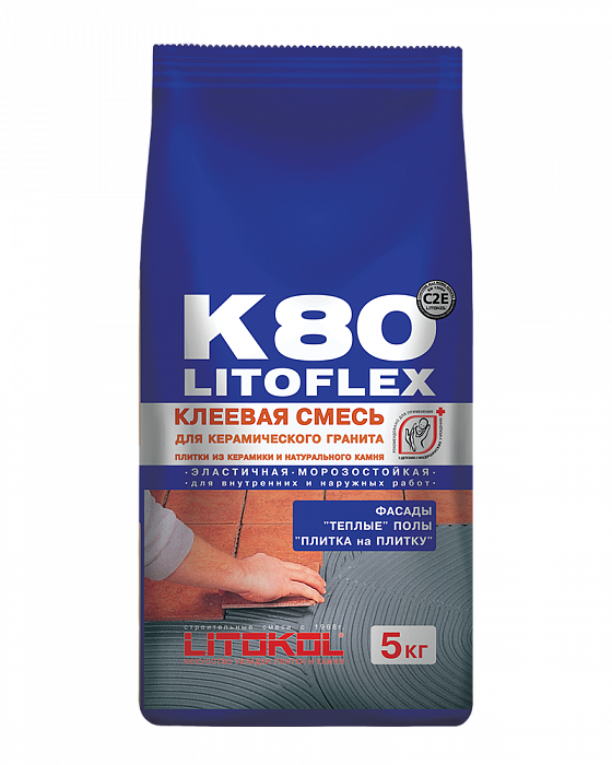 Клей для плитки Litokol Litoflex K80, 5 кг