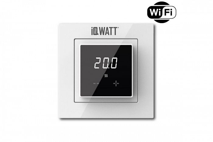 IQ THERMOSTAT D WiFi BLACK/WHITE - программируемый терморегулятор с сенсорным экраном для теплого пола