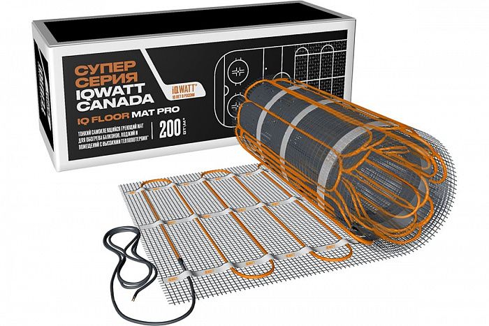 IQ FLOOR MAT PRO 9,0 кв.м. - теплый пол под плитку 200Вт/м²