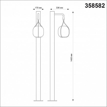 Светильник ландшафтный светодиодный NOVOTECH ROCA 358582 STREET