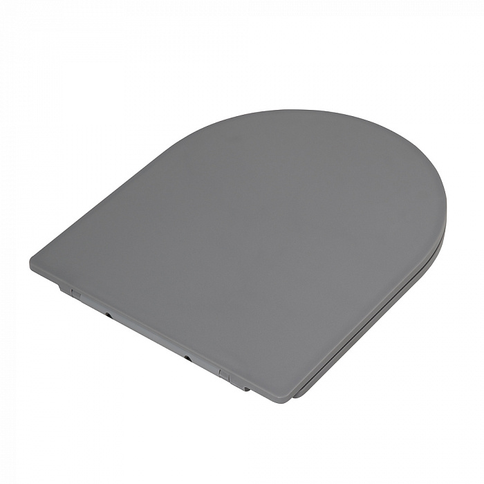 COLORATO Сиденье дюропласт, soft close, металлическое крепление, серое матовое, BB062SC-GR