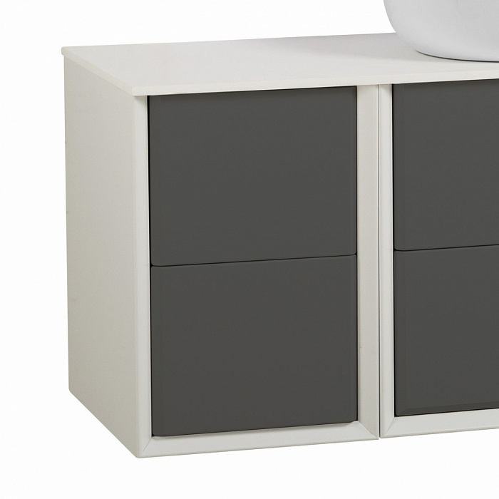 BELLAGIO Шкафчик подвесной совместимый с тумбой c двумя ящиками 55302 Grigio nuvola 35x46x48