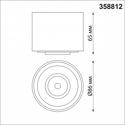 Светильник накладной светодиодный NOVOTECH GESSO 358812 OVER