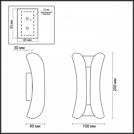 Настенный светильник ODEON LIGHT KRISTA 3886/6WG HIGHTECH