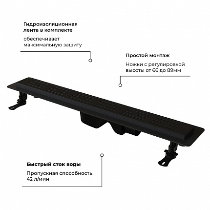Душевой лоток RGW Drain Leo 60213060-04 600 см