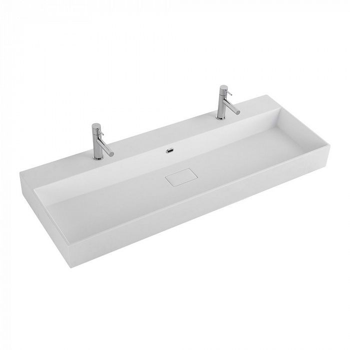 Раковина из искусственного мрамора, 50314 Bianco opaco, 121x45x11,5