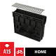 AVZ101R-R101S Пескоуловитель для дренажного канала AVZ101 без рамы с оцинкованной решеткой Т-образного профиля А15