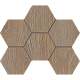 Мозаика Estima Kraft Wood KW01 Hexagon 25x28,5